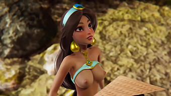 Porno 3d: Raya E Jasmine Condividono Una Sborrata Interna In Un Video A Tema Disney