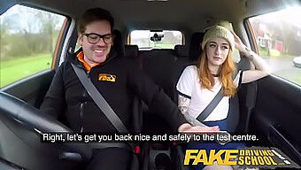 Redheaded Babe With Fake License Gives A Wild Ride And Takes A Hard Cock In Her Mouth